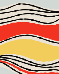 Abstract retro colorful line memphis pattern background layout print art editable