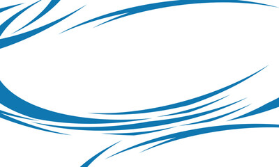 Dynamic Blue Swoosh Line Accents on White for Fast Modern Compositions. Energetic curved streaks sweep across a clean canvas, ideal for sporty or tech layouts