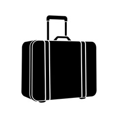 Suitcase Travel Symbol — Clean Vector on White Background.
