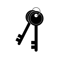 Key icon isolate on transparent background.