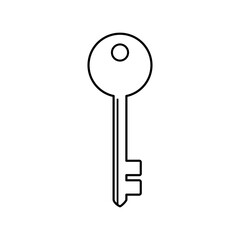 Key icon isolate on transparent background.