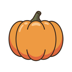 cute pumpkin flat style vector