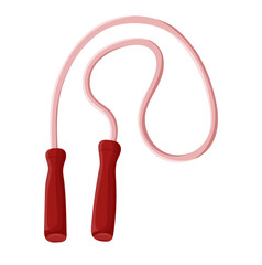 Pink Jump Rope or Skipping Rope Illustration Isolated on White Background