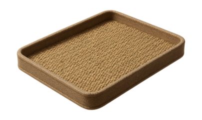 Raised-edge scratch mat for a country home, creating a designated area for pets.