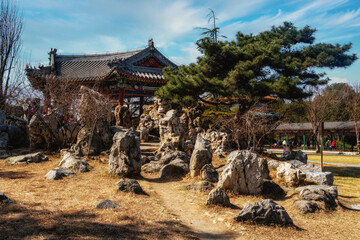 A pavilion in the Temple of Heaven Park in Beijing