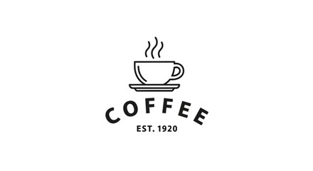 vector logo design for natural coffee shop