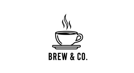 vector logo design for natural coffee shop