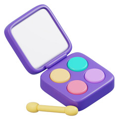 3d colorful eye shadow palette with applicator
