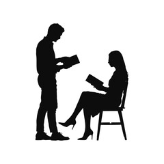 Professional Consultation Silhouette Illustration