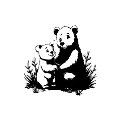 vector illustration of a bear