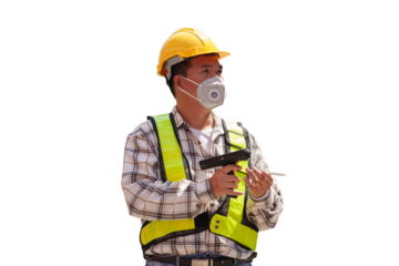 Industrial plant maintenance engineering on transparent background,PNG. (Photo)