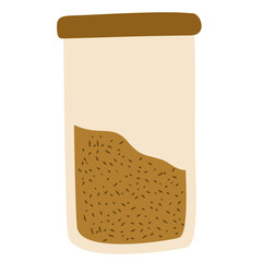 Illustration of Seeds in a Storage Jar