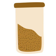 Illustration of Seeds in a Storage Jar