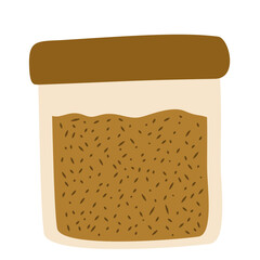 Illustration of Seeds in a Storage Jar