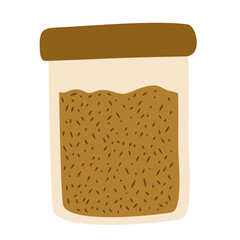 Illustration of Seeds in a Storage Jar