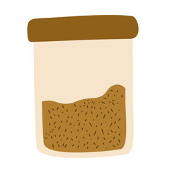 Illustration of Seeds in a Storage Jar