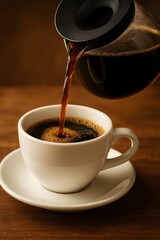 cup of coffee with beans