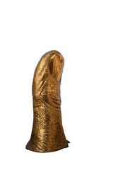 Gold thumb sculpture in Doha, Qatar
