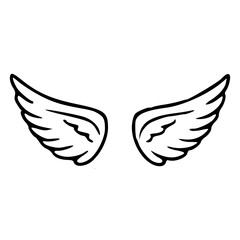 simple angel wings clip art