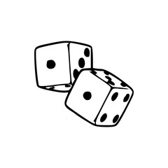 game dice drawing for board game design