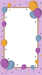 Colored frame with balloons