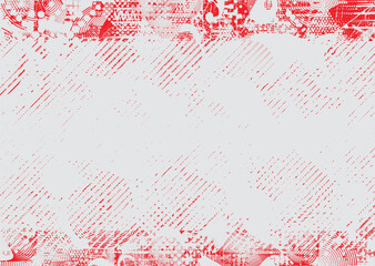 Glitch distorted geometric shape . Noise destroyed logo . Trendy cyber punk poster . Glitched frame .Grunge textured . Distressed effect .Vector shapes with a halftone dots screen print texture.