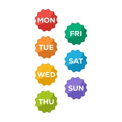 Days of Week concept icon isolated on white background