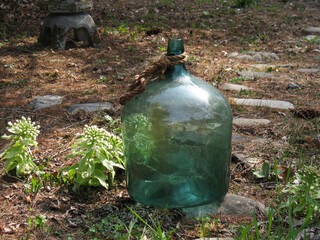 大型ガラス瓶　アンティーク