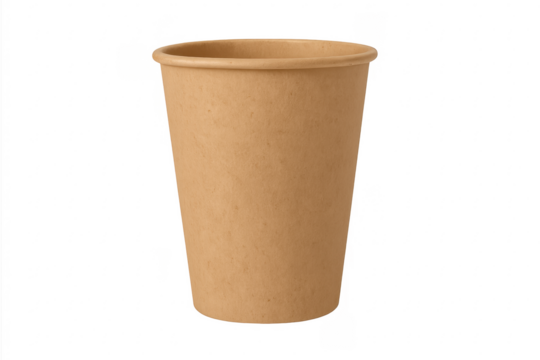 Disposable brown kraft paper coffee cup
