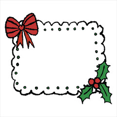 Christmas hand drawn ornament