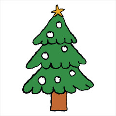 Christmas hand drawn ornament