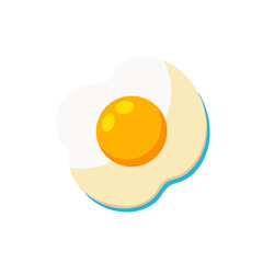 Illustration of a cartoon fried egg design