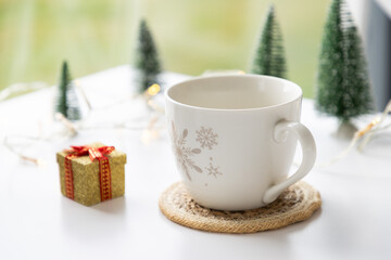 mug christmas gift box and decorations