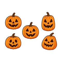 Collection of Cute Halloween Jack o Lanterns