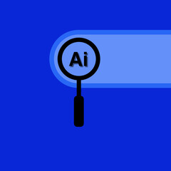 vector magnifying search design for website