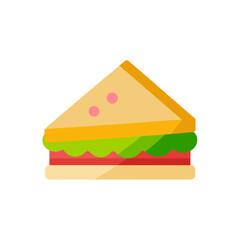 Illustration of a triangle shaped sandwich