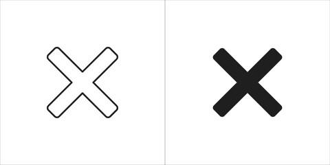 Obraz premium Cross mark icon