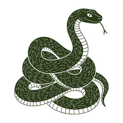 snake viper cobra reptile vector illustration