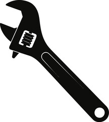 Obraz premium Adjustable Wrench Vector Illustration for Mechanical Maintenance and Repair Projects