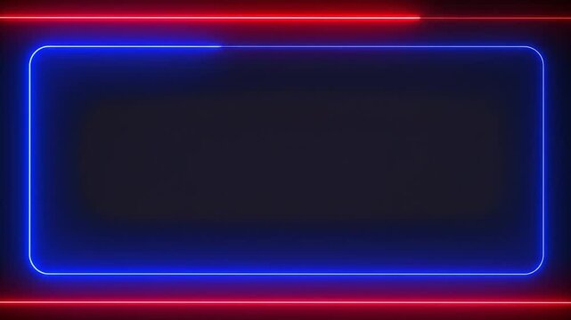 Neon Light Rectangle Frame