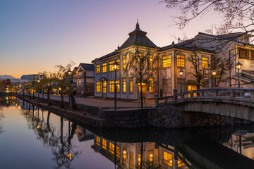 日本の風景・秋　岡山県倉敷市　夜の倉敷美観地区
