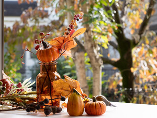 かぼちゃや紅葉の秋のイメージ