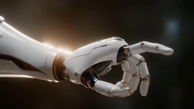 Close-up of robotic arm assembling nanostructured components under vacuum chamber, emotion of determination and innovation visible, symbolizing automated precision, advanced material design, and