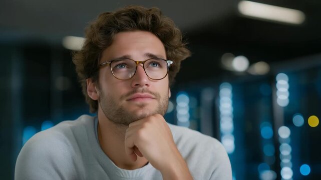 Crypto enthusiast checking mining statistics on a holographic screen beside GPU servers, emotion of optimism visible, illustrating real-time blockchain analytics, smart investment strategy, and