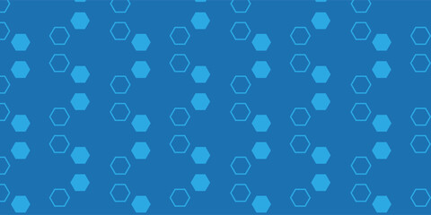 Subtle blue hexagon pattern background texture ideal for seamless repeat use in various designs. vector