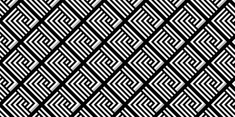 seamless pattern with black stripes square fabric textile cloth line texture background.	