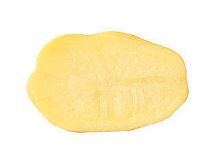 One half of potato isolated with clipping path in png file format