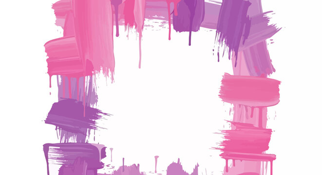 Abstract frame with pink and purple brushstrokes providing a dynamic and vibrant artistic texture