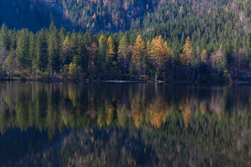 Lake landscape. Picturesque lake Ödensee Austria