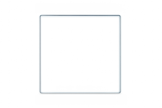 Glass square frame with rounded corners